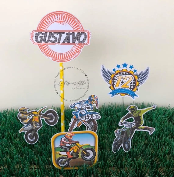 Topo de bolo motocross