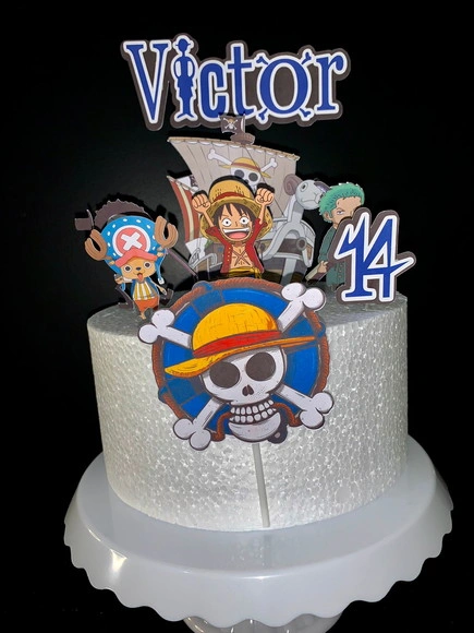 Topo de Bolo One Piece 3d