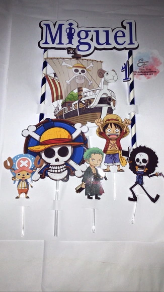 Topo de Bolo One Piece 3d