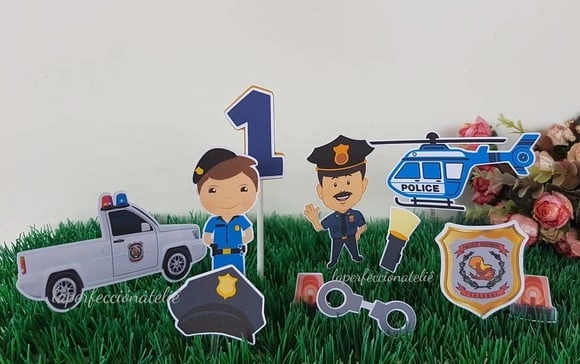 Topo de bolo polícia