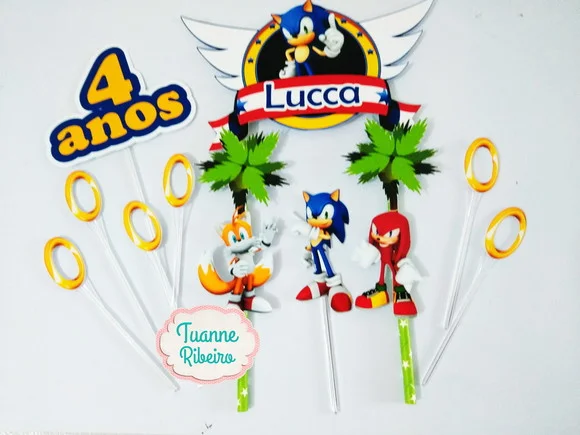 Topo de Bolo - Sonic
