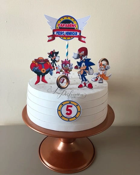 Topo de Bolo Sonic