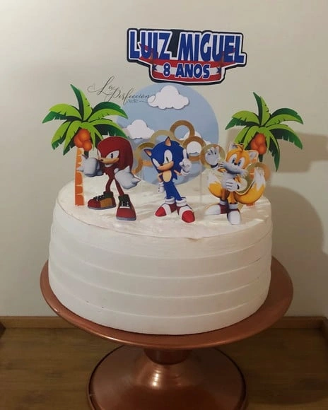 Topo de Bolo Sonic