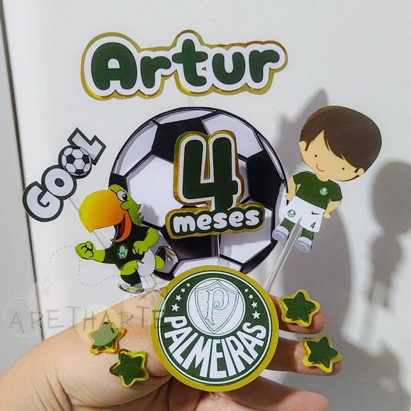 Topo de Bolo Time Mesversário