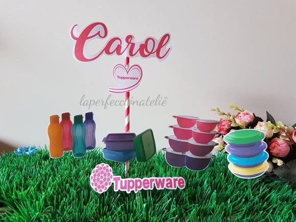 Topo de bolo tuppperware