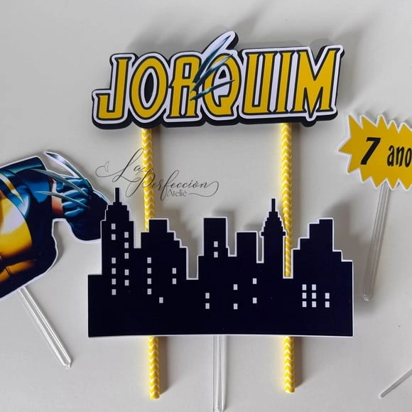 Topo de Bolo Wolverine