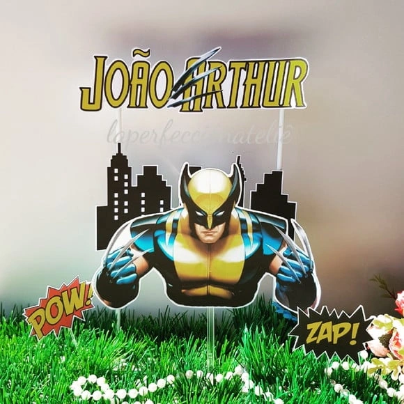Topo de Bolo Wolverine