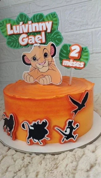 Topper de Bolo Rei Leão Simba