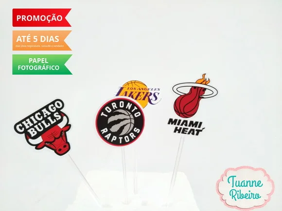 Topper de Cupcake - Basquete