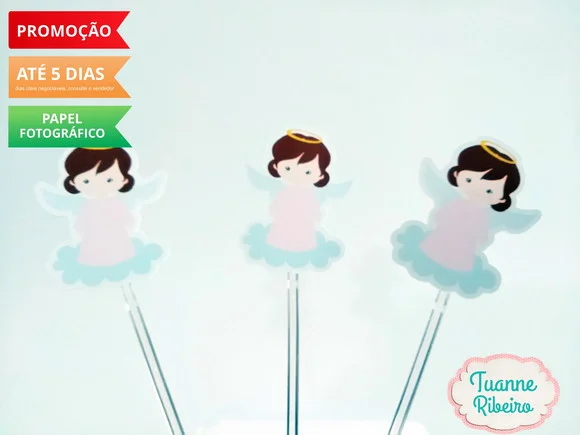 Topper de Cupcake - Batizado