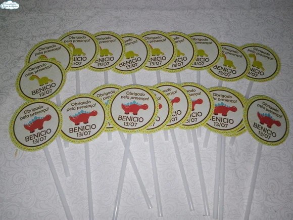 Topper de Cupcake - Dinossauro