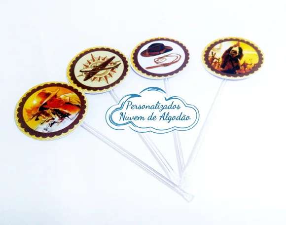Topper de Cupcake - Indiana Jones