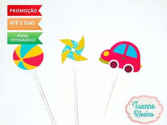 Topper de docinho - Brinquedos