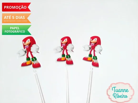 Topper de docinho - Sonic
