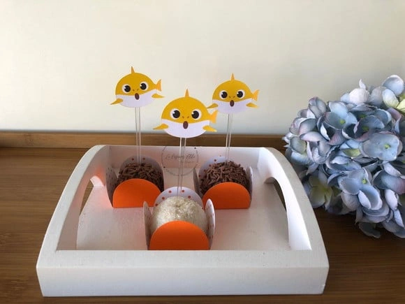Topper para docinho baby shark