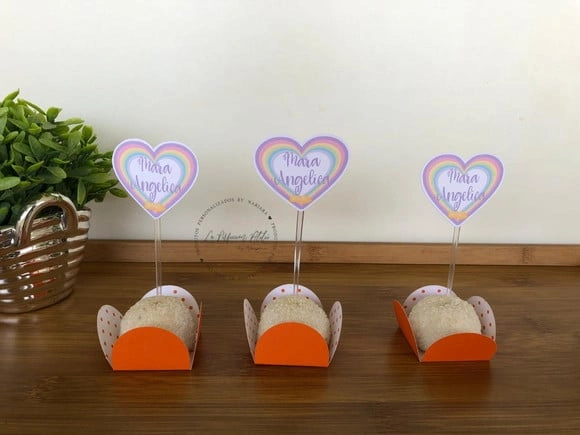 Topper para docinho chuva de amor