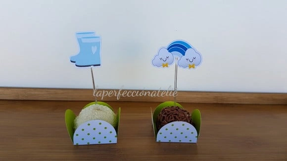Topper para docinho chuva de amor