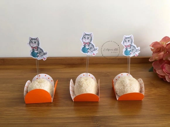 Topper para docinho gatinho