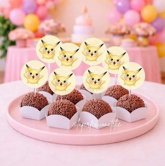 Topper para Docinho Pokemon