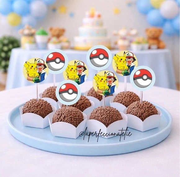 Topper para Docinho Pokemon