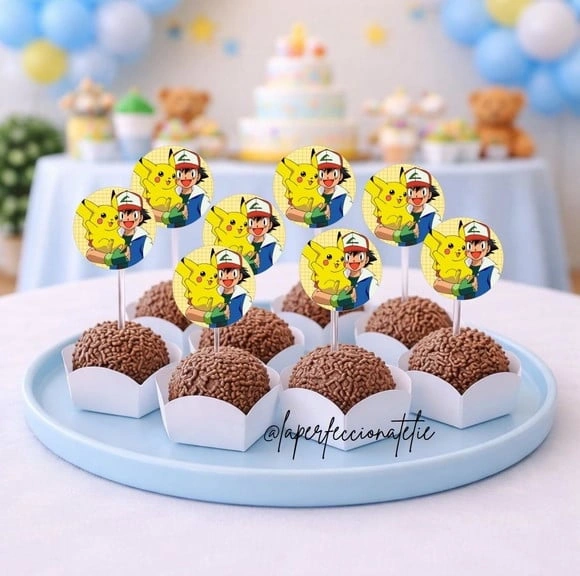 Topper para Docinho Pokemon