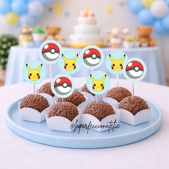 Topper para Docinho Pokemon