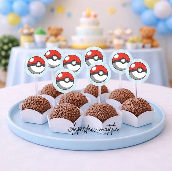 Topper para Docinho Pokemon