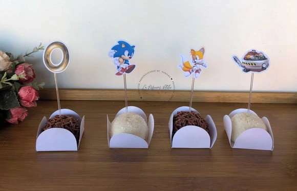 Topper para docinho Sonic