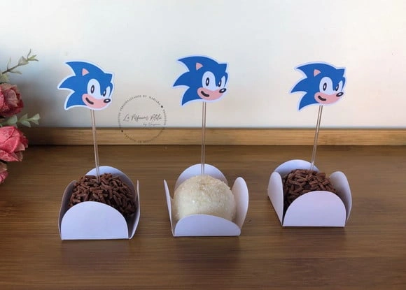 Topper para docinho Sonic