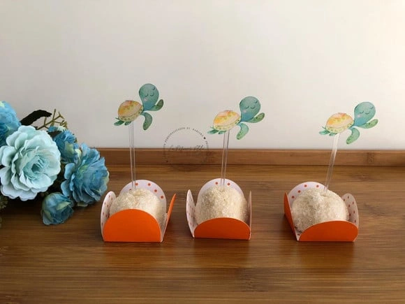 Topper para docinho tartaruga