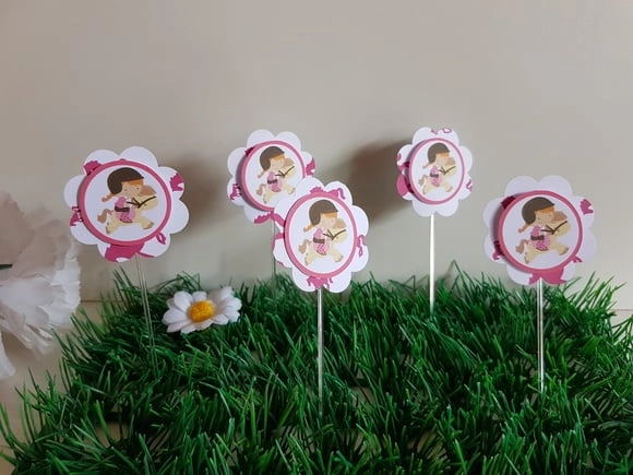 Topper para docinho tema haras/cavalo