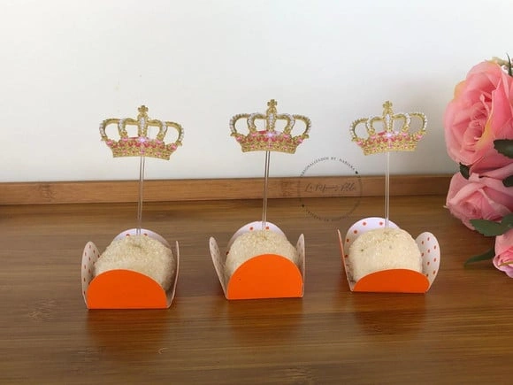 Topper para docinho ursinha princesa