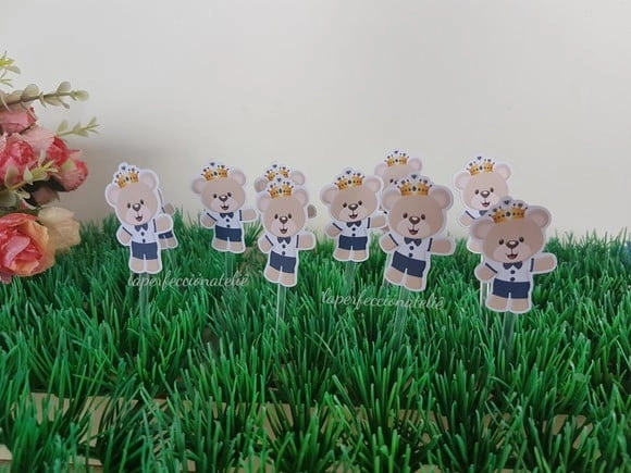 Topper para docinho ursinho príncipe