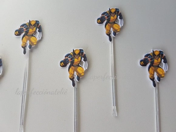 Topper para docinho wolverine