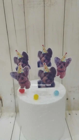 Topper para Docinhos Cachorro com Foto