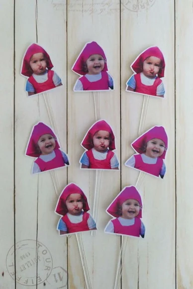 Topper para Docinhos com Foto Temática Aniversário