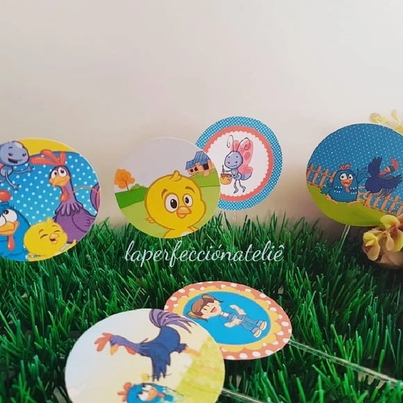 Toppers Galinha pintadinha - Cupcake