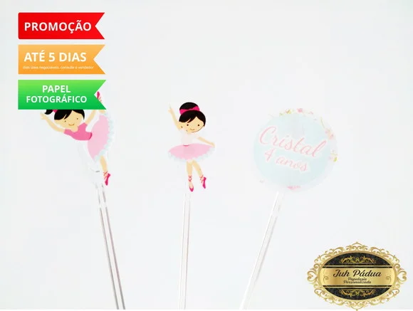 Toppers para docinhos Bailarina