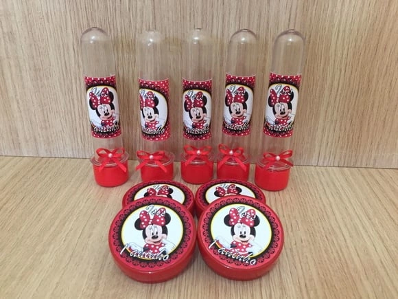 Kit minnie vermelha (Tubete e latinha)
