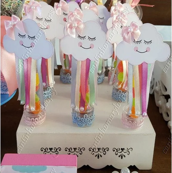 10 Tubete Luxo Chuva de Amor Benção Aniversário Lembrancinha