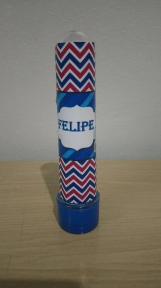 Tubetes acrílico Personalizado Ursinho Marinheiro