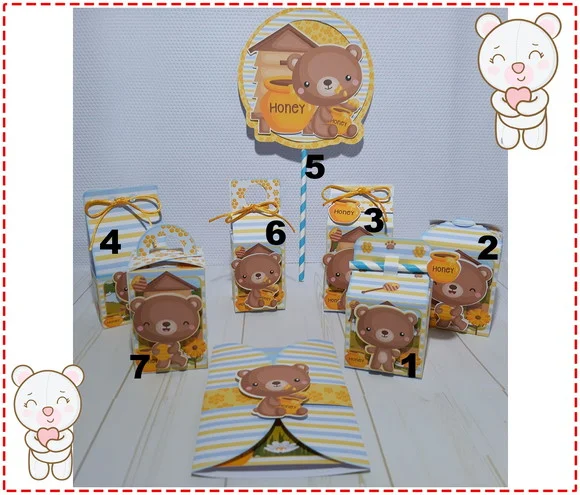 Ursinho Mel Lembrancinha Personalizada 31 Peças