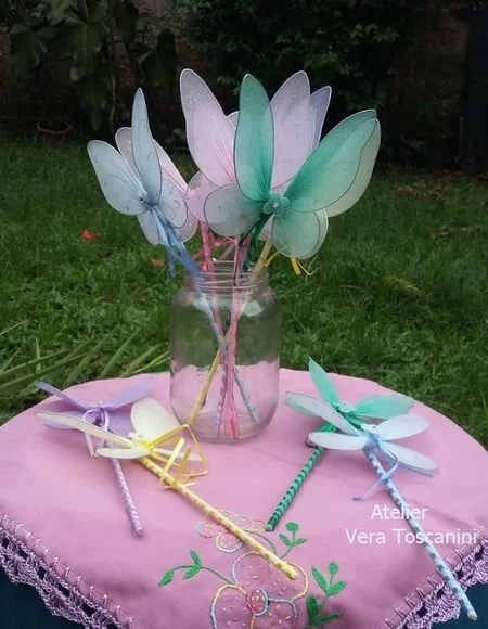 Kit de 10 Varinhas de Condão de Borboleta para Lenbrancinhas