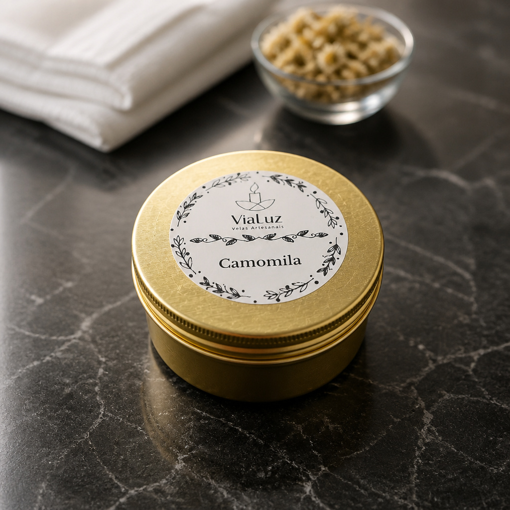 Vela Aromática Camomila - Lata 110ml
