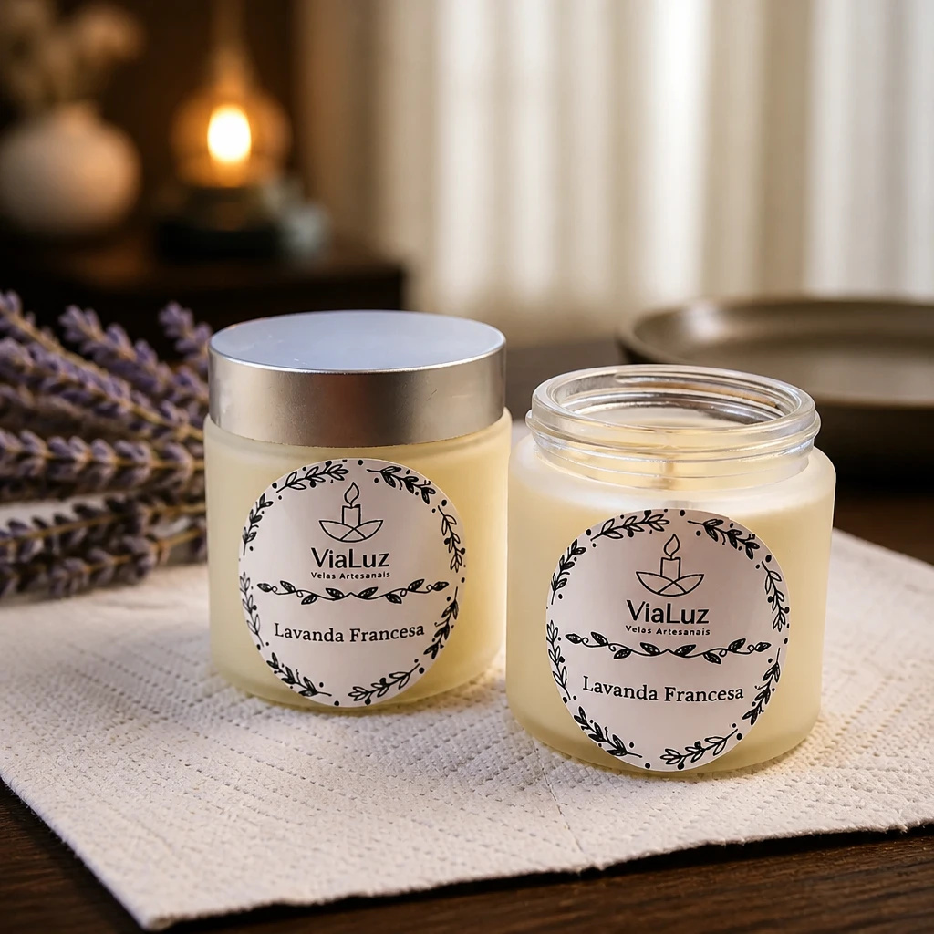 Vela Aromática de Lavanda Francesa - Copo Whisky