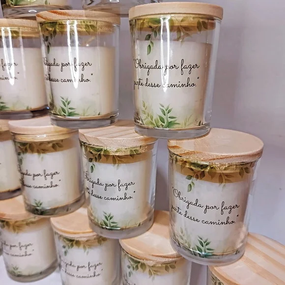 Vela Aromática Personalizada Brinde Corporativo 70g