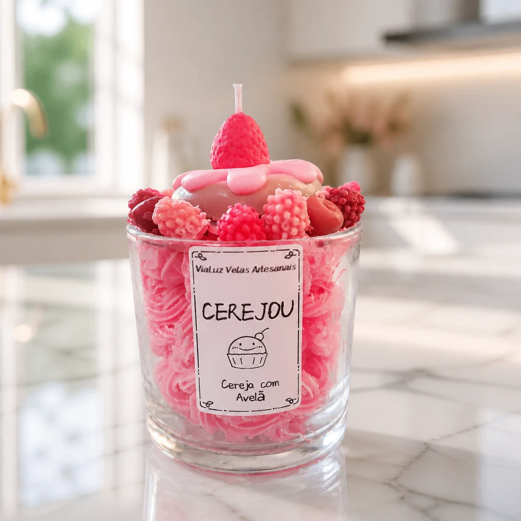 Vela Gourmet Cerejou - Aromática e Decorativa