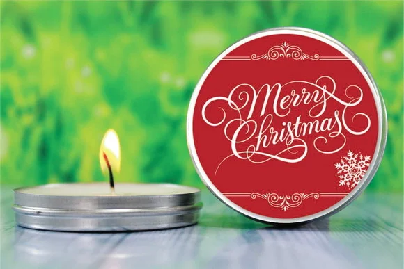 Vela na Lata Personalizada Lembrancinha Natal