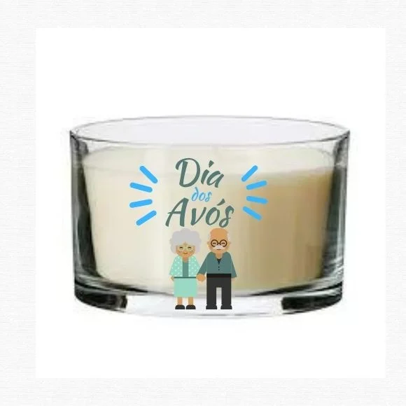Vela Perfumada Personalizada Lembrancinha Dia dos Avós 120g