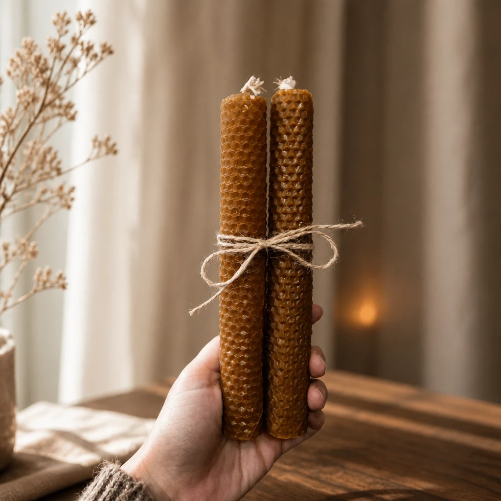 Velas Cera de Abelha natural dupla - GG